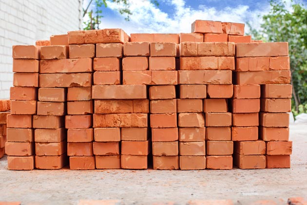 Tijolos e blocos - quantidade de materiais de construção