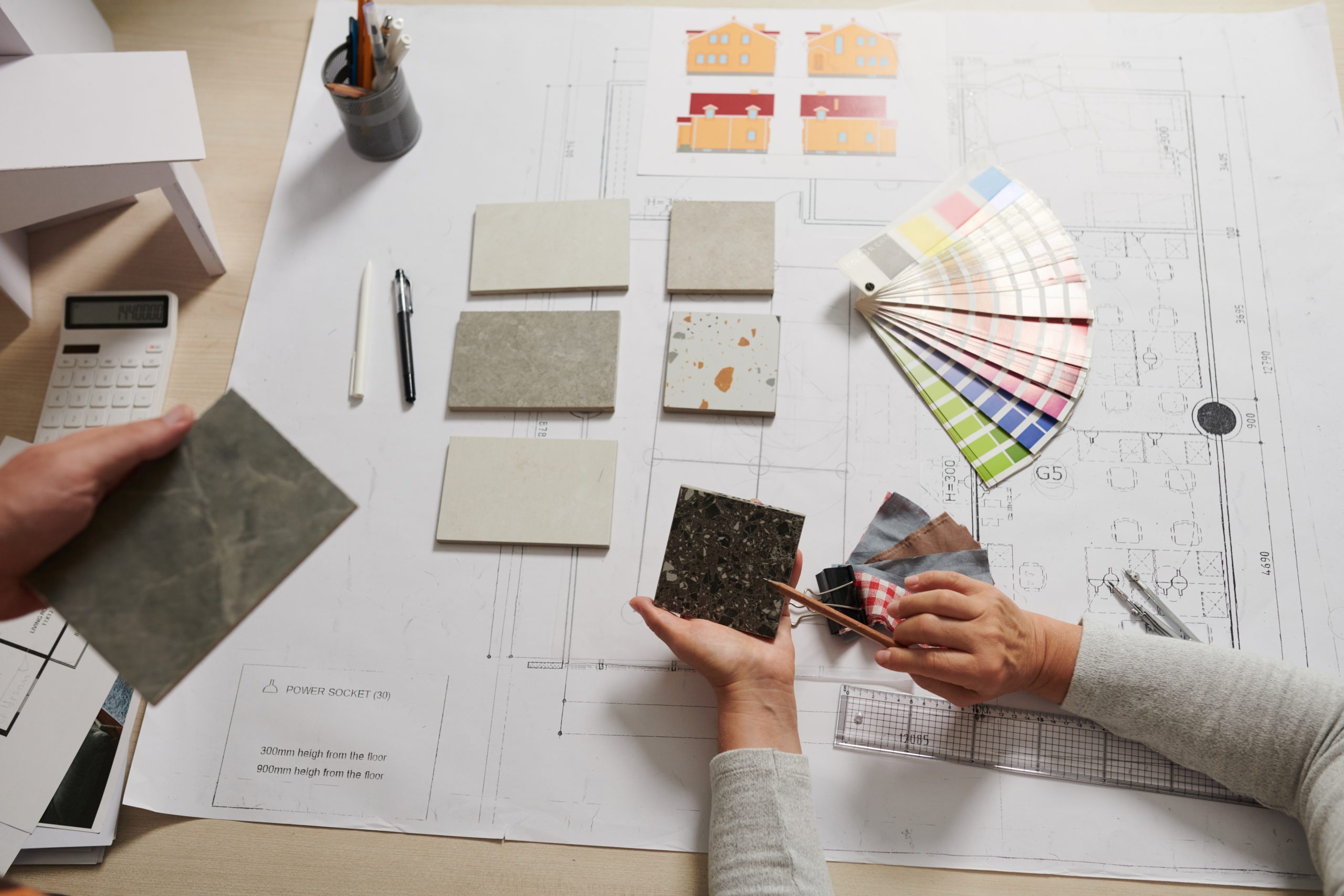 Interior Designer Choosing Tile